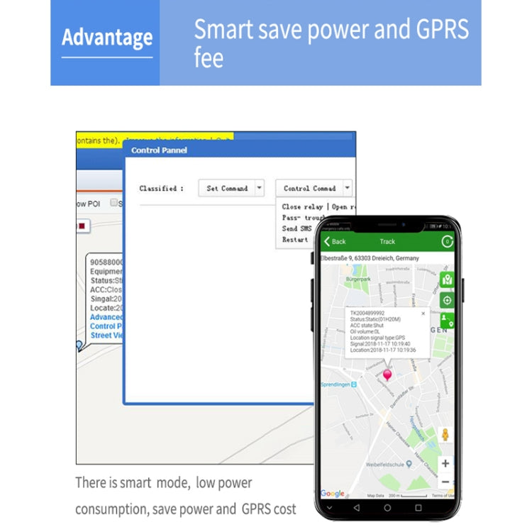 TK300 4G GPS / GPRS / GSM Realtime Car Truck Vehicle Tracking GPS Tracker with Battery and Relay by buy2fix