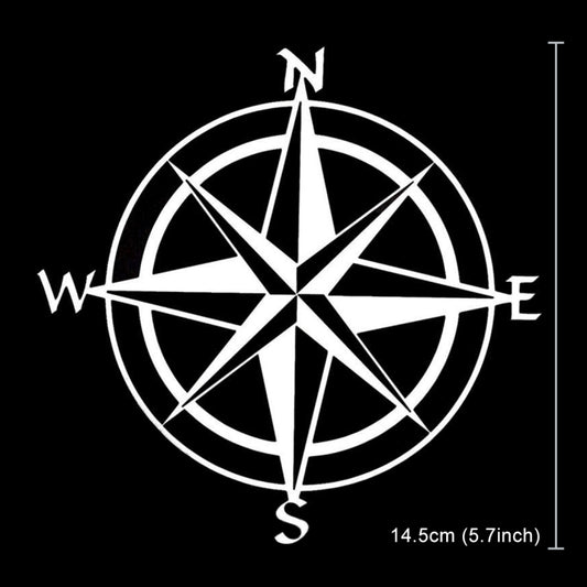 10 PCS Car Compass Pattern Random Decorative Sticker White - Decorative Sticker by buy2fix | Online Shopping UK | buy2fix