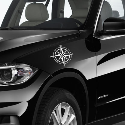 10 PCS Car Compass Pattern Random Decorative Sticker White - Decorative Sticker by buy2fix | Online Shopping UK | buy2fix