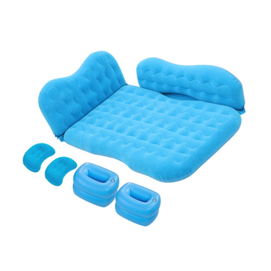 Universal Car Travel Inflatable Mattress Air Bed Camping Back Seat Couch with Head Protector + Wide Side Baffle (Baby Blue) by buy2fix