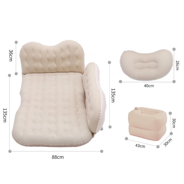 Universal Car Travel Inflatable Mattress Air Bed Camping Back Seat Couch with Head Protector + Wide Side Baffle (Baby Blue) by buy2fix