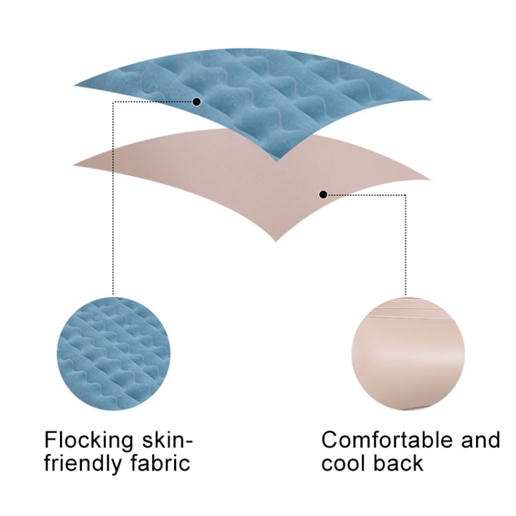 Universal Car Travel Inflatable Mattress Air Bed Camping Back Seat Couch with Head Protector + Wide Side Baffle (Baby Blue) by buy2fix