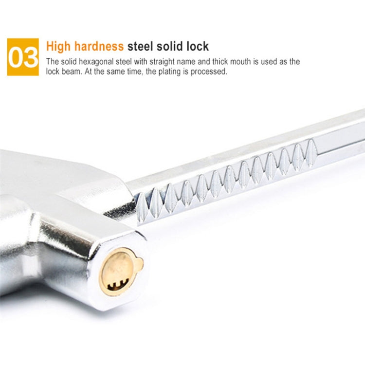 Car Adjustable Telescopic U Shape Steering Wheel Lock Anti-theft Cipher Lock with Safety Hammer by buy2fix