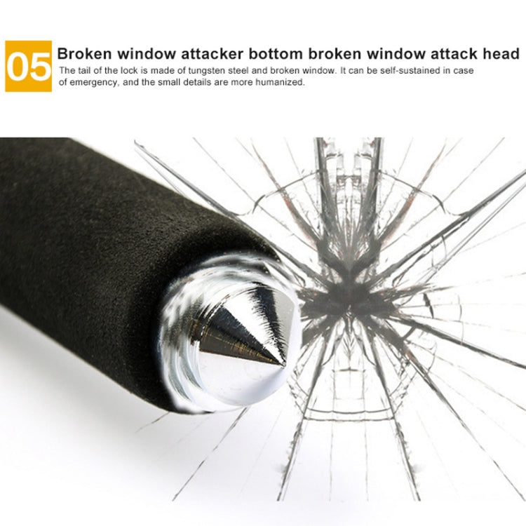 Car Adjustable Telescopic U Shape Steering Wheel Lock Anti-theft Cipher Lock with Safety Hammer by buy2fix