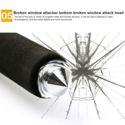 Car Adjustable Telescopic U Shape Steering Wheel Lock Anti-theft Cipher Lock with Safety Hammer by buy2fix