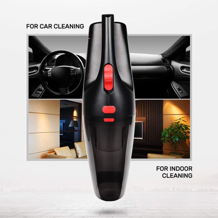 Car Wired Portable 120W Handheld Powerful Vacuum Cleaner with LED Light Cable Length: 5m(Black) by buy2fix