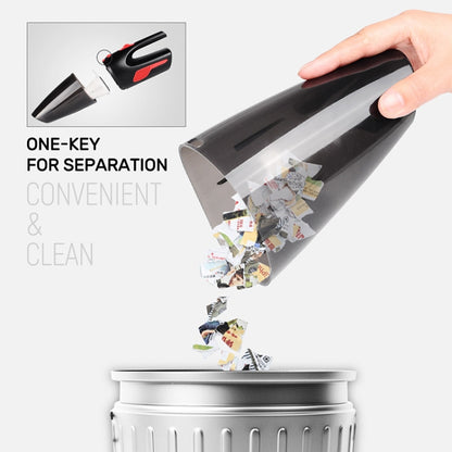 Car Wired Portable 120W Handheld Powerful Vacuum Cleaner with LED Light Cable Length: 5m(White) by buy2fix