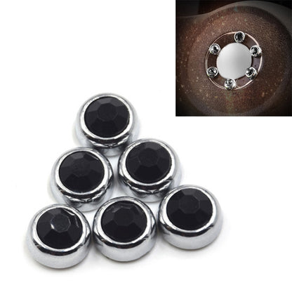 6 in 1 Car Diamond Sticker Set Personality Crystal Decoration (Black) by buy2fix