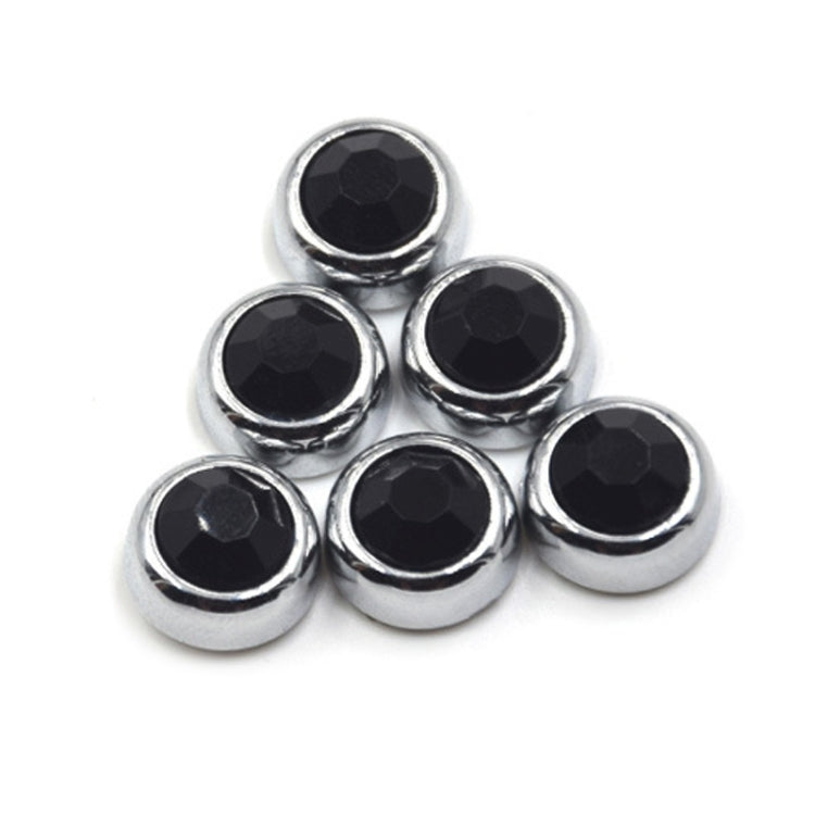 6 in 1 Car Diamond Sticker Set Personality Crystal Decoration (Black) by buy2fix