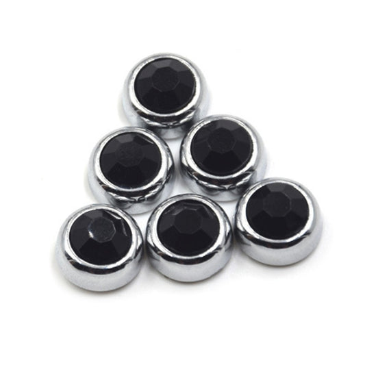 6 in 1 Car Diamond Sticker Set Personality Crystal Decoration (Black) by buy2fix