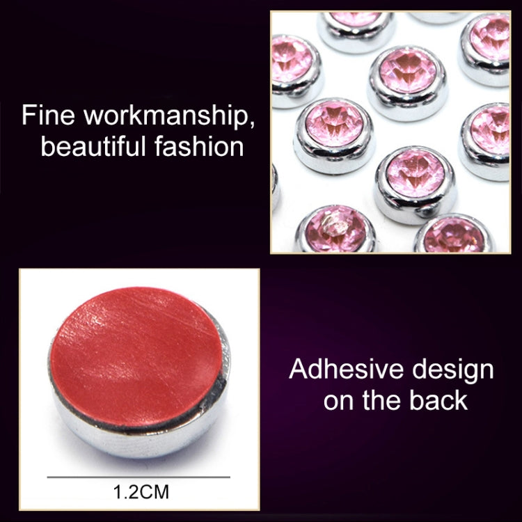 6 in 1 Car Diamond Sticker Set Personality Crystal Decoration (Pink) by buy2fix