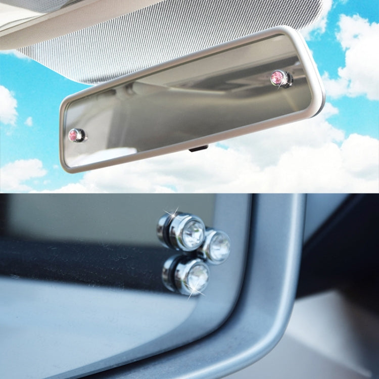 6 in 1 Car Diamond Sticker Set Personality Crystal Decoration (Pink) by buy2fix