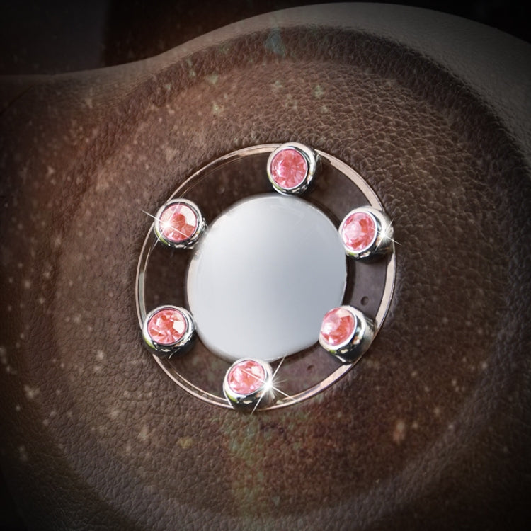 6 in 1 Car Diamond Sticker Set Personality Crystal Decoration (Pink) by buy2fix