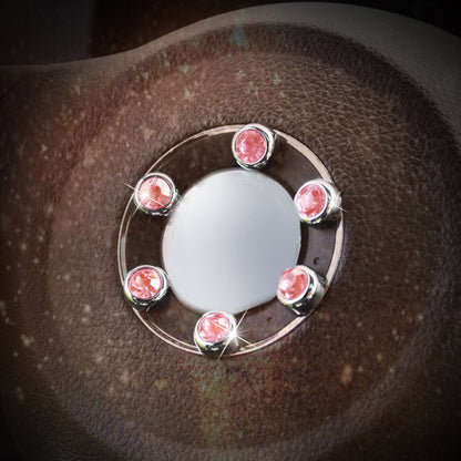 6 in 1 Car Diamond Sticker Set Personality Crystal Decoration (Pink) by buy2fix