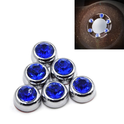 6 in 1 Car Diamond Sticker Set Personality Crystal Decoration (Blue) by buy2fix