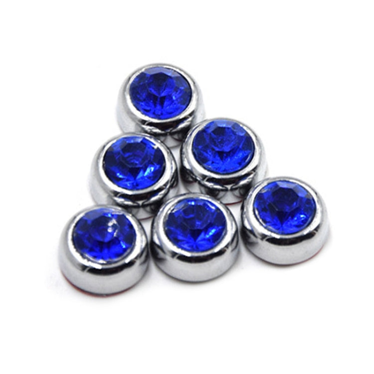 6 in 1 Car Diamond Sticker Set Personality Crystal Decoration (Blue) by buy2fix