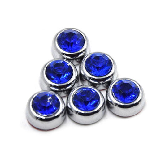 6 in 1 Car Diamond Sticker Set Personality Crystal Decoration (Blue) by buy2fix