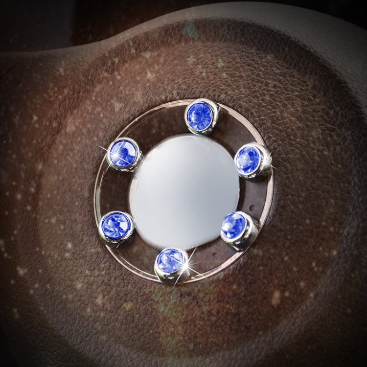 6 in 1 Car Diamond Sticker Set Personality Crystal Decoration (Blue) by buy2fix