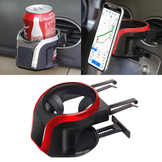 2 in 1 Car Air Outlet Magnetic Mount Beverage Cup Stand Phone Holder(Red) by buy2fix