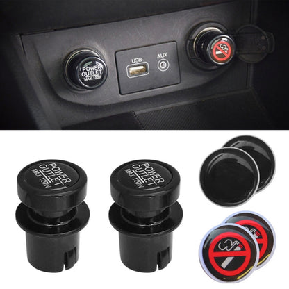 2 PCS / Set Car Cigarette Lighter Dust Cover Plug - Auto Fastener & Clips by buy2fix | Online Shopping UK | buy2fix