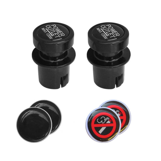 2 PCS / Set Car Cigarette Lighter Dust Cover Plug - Auto Fastener & Clips by buy2fix | Online Shopping UK | buy2fix