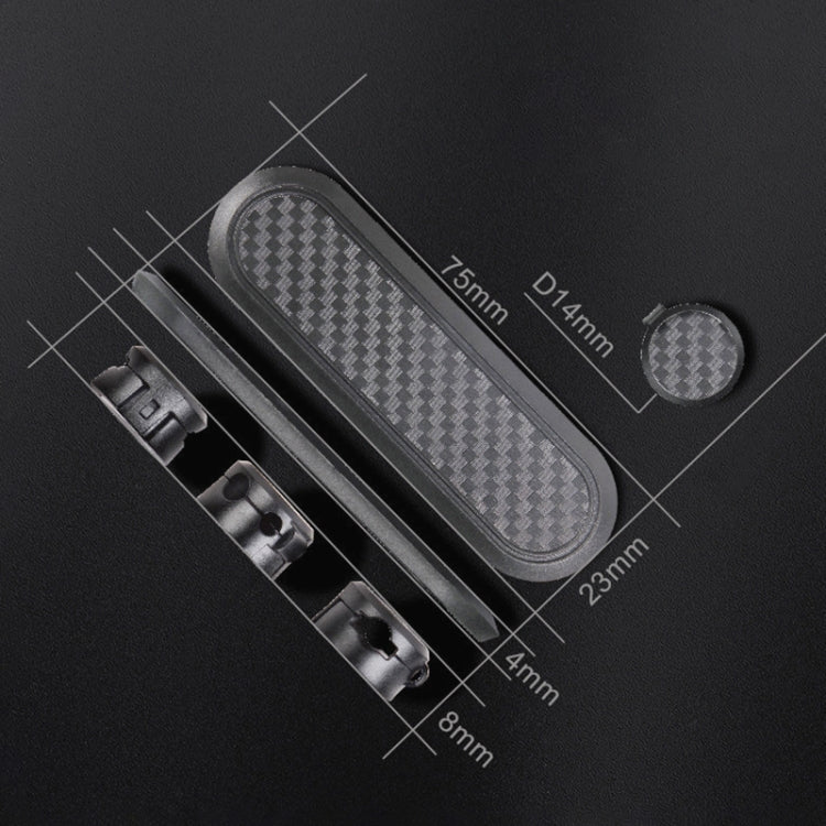 Car Carbon Fiber Magnetic Clamp Cable Storage Box Creative Desktop Hub Organizer by buy2fix