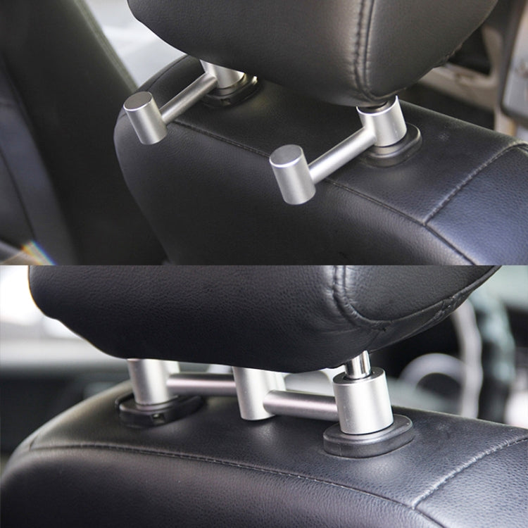 Car Hidden Creative Aluminum Alloy Seat Hook Organizer Storage Hanger (Silver) by buy2fix