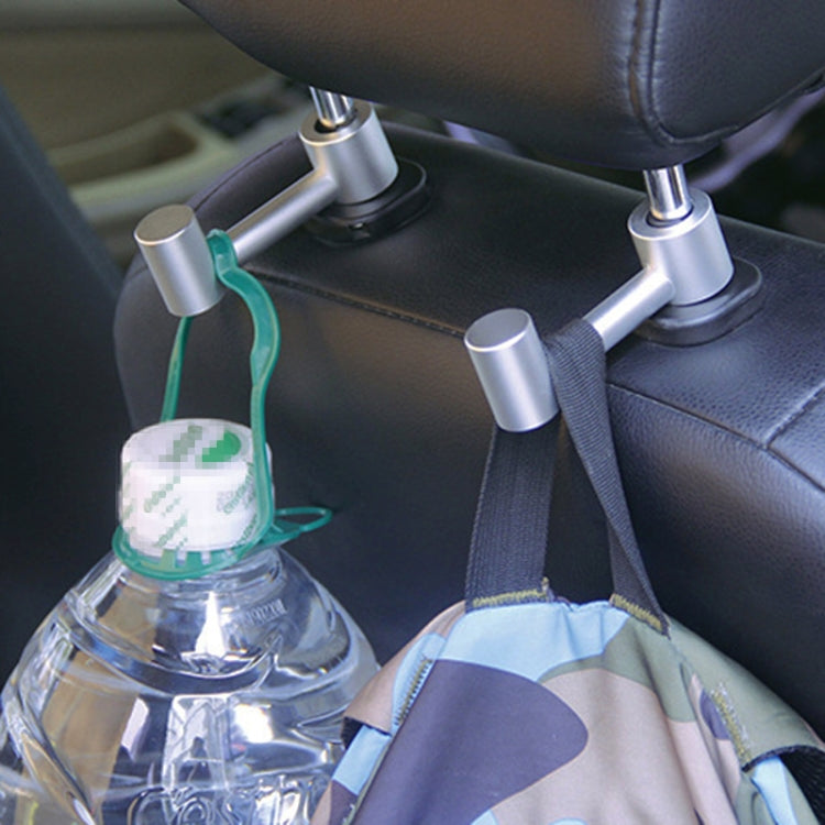 Car Hidden Creative Aluminum Alloy Seat Hook Organizer Storage Hanger (Silver) by buy2fix