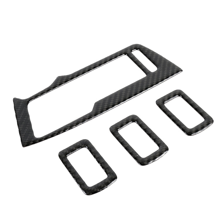 Car Carbon Fiber Window Glass Lifter Panel Decorative Sticker for Volkswagen Tiguan L 2019-2021 by buy2fix