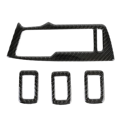 Car Carbon Fiber Window Glass Lifter Panel Decorative Sticker for Volkswagen Tiguan L 2019-2021 by buy2fix