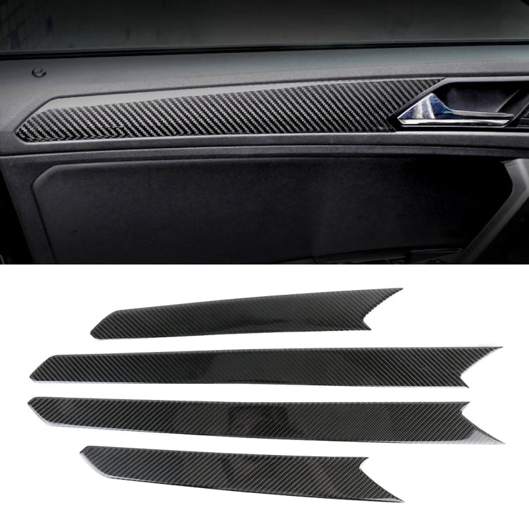 Car Carbon Fiber Door Panel Decorative Sticker for Volkswagen Tiguan L 2019-2021 by buy2fix