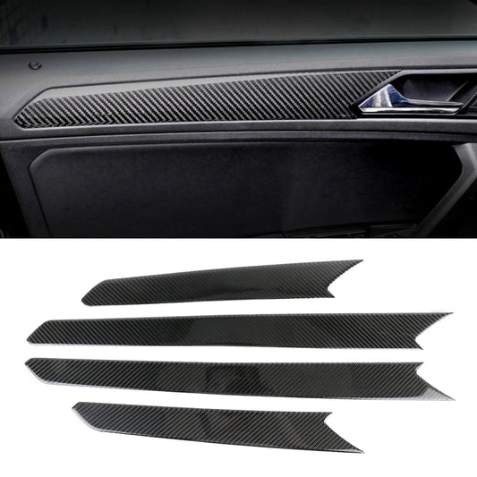 Car Carbon Fiber Door Panel Decorative Sticker for Volkswagen Tiguan L 2019-2021 by buy2fix