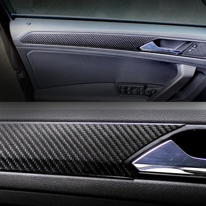 Car Carbon Fiber Door Panel Decorative Sticker for Volkswagen Tiguan L 2019-2021 by buy2fix