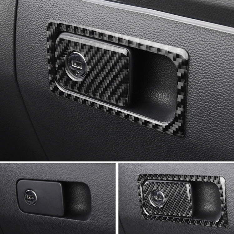 Car Carbon Fiber Front Passenger Seat Storage Handle Decorative Sticker for Volkswagen Tiguan L 2019-2021 by buy2fix