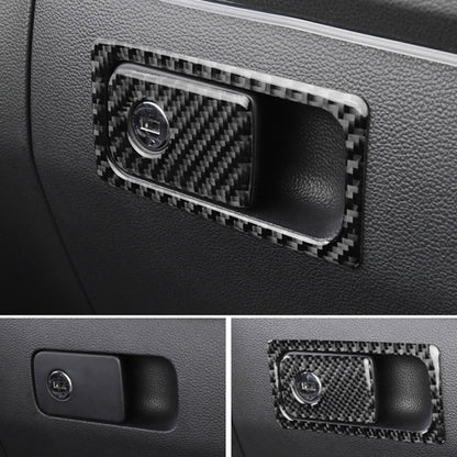Car Carbon Fiber Front Passenger Seat Storage Handle Decorative Sticker for Volkswagen Tiguan L 2019-2021 by buy2fix