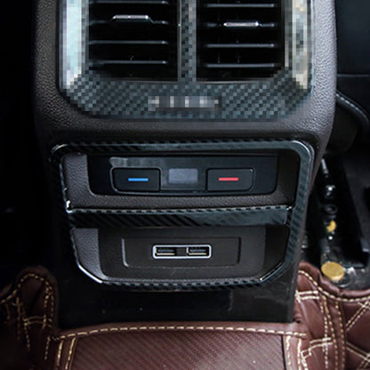 Car Carbon Fiber Rear Air Outlet Frame Decorative Sticker for Volkswagen Tiguan L 2019-2021 by buy2fix