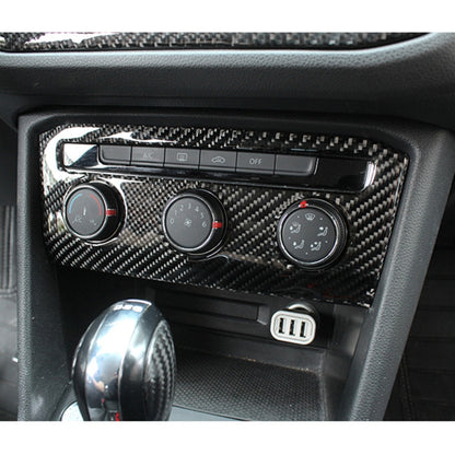 Car Carbon Fiber Air Conditioning Panel Decorative Sticker for Volkswagen Tiguan L 2019-2021, Low Configuration by buy2fix