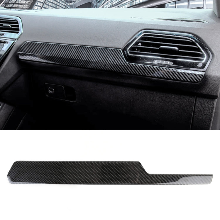 Car Carbon Fiber Dashboard Decorative Strip for Volkswagen Tiguan L 2019-2021 by buy2fix