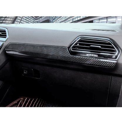 Car Carbon Fiber Dashboard Decorative Strip for Volkswagen Tiguan L 2019-2021 by buy2fix