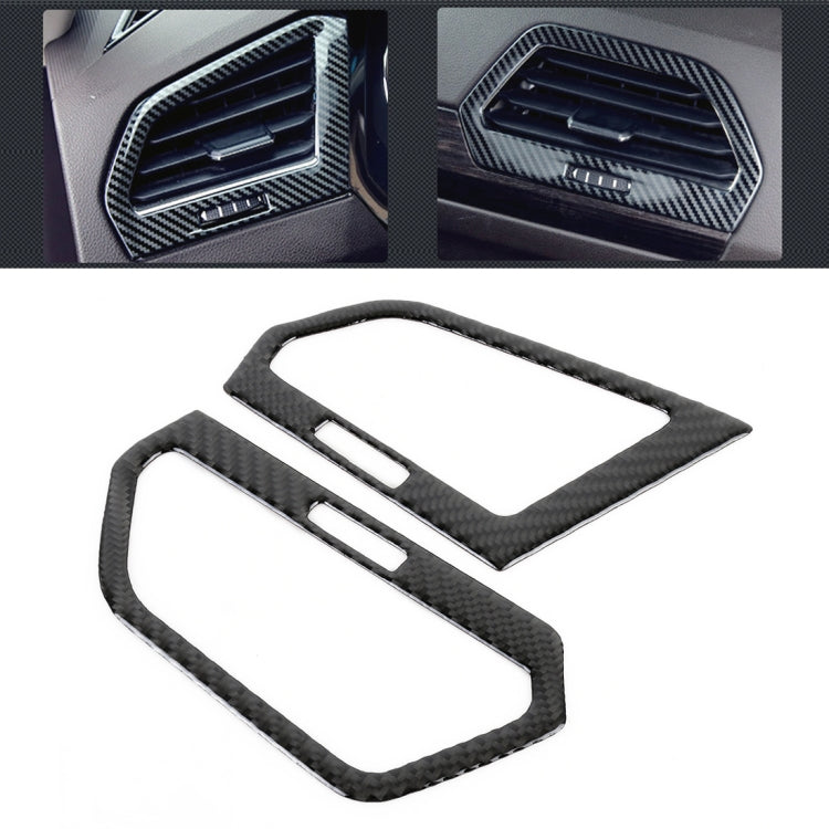 Car Carbon Fiber Central Control Side Air Outlet Frame Decorative Sticker for Volkswagen Tiguan L 2019-2021 by buy2fix