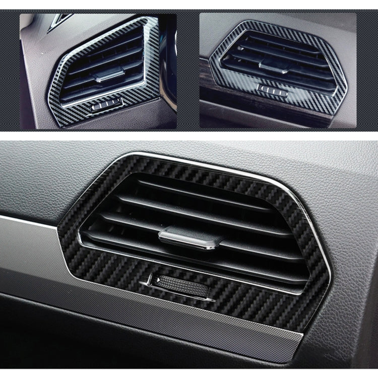 Car Carbon Fiber Central Control Side Air Outlet Frame Decorative Sticker for Volkswagen Tiguan L 2019-2021 by buy2fix