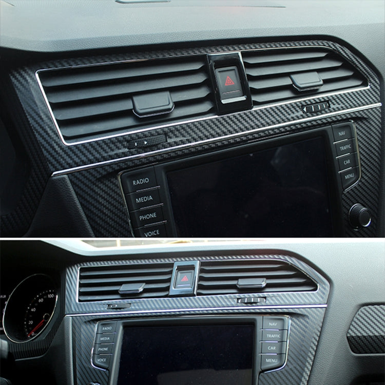 Car Carbon Fiber Central Control Air Outlet Frame Decorative Sticker for Volkswagen Tiguan L 2019-2021 by buy2fix