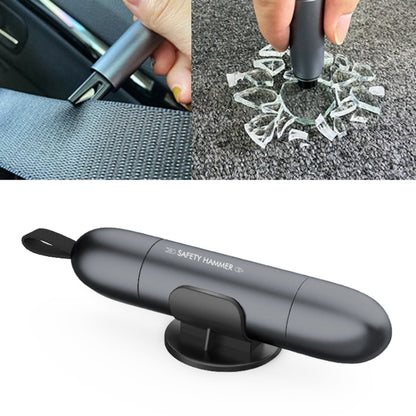 2 in 1 Car Multifunctional Safety Rescue Hammer Life Saving Escape Emergency Hammer Seat Belt Cutter Window Glass Breaker (Grey) by buy2fix