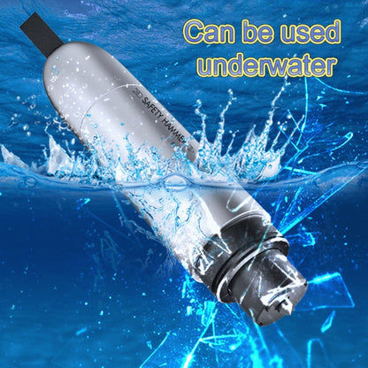 2 in 1 Car Multifunctional Safety Rescue Hammer Life Saving Escape Emergency Hammer Seat Belt Cutter Window Glass Breaker (Grey) by buy2fix