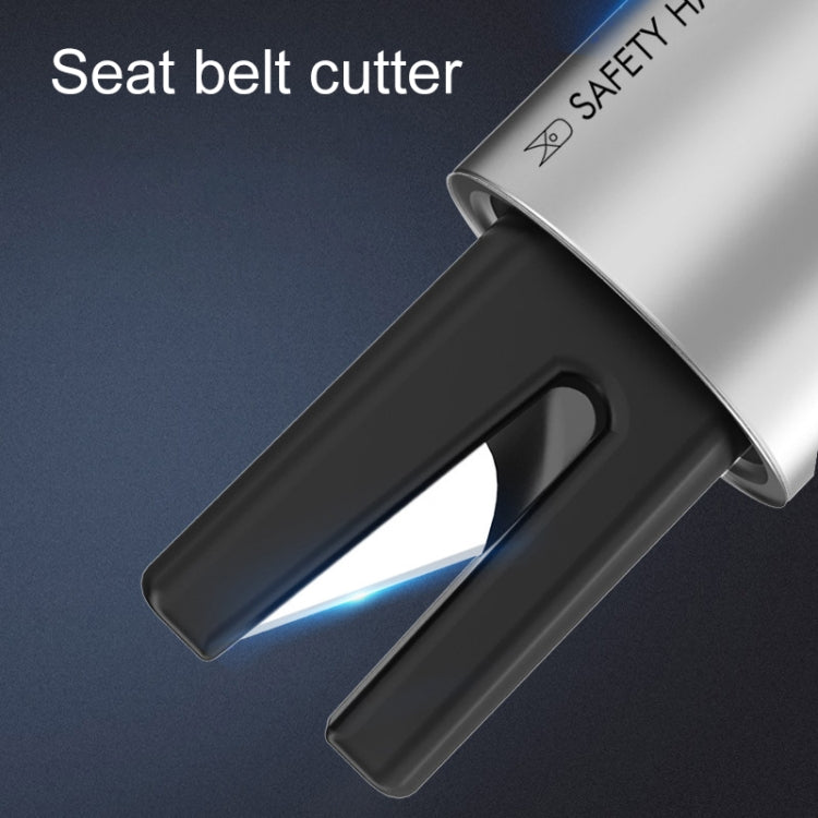 2 in 1 Car Multifunctional Safety Rescue Hammer Life Saving Escape Emergency Hammer Seat Belt Cutter Window Glass Breaker (Silver) by buy2fix