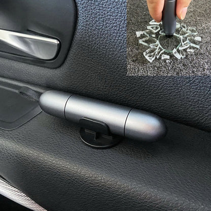 2 in 1 Car Multifunctional Safety Rescue Hammer Life Saving Escape Emergency Hammer Seat Belt Cutter Window Glass Breaker (Silver) by buy2fix