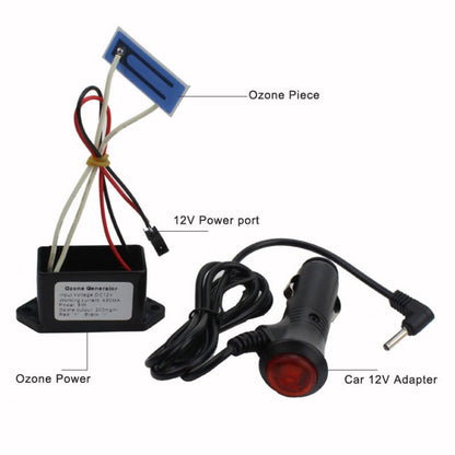 Car Ozone Generator DC12V 200mg Ceramic Plate Ozone Generator Accessory Ozonator by buy2fix