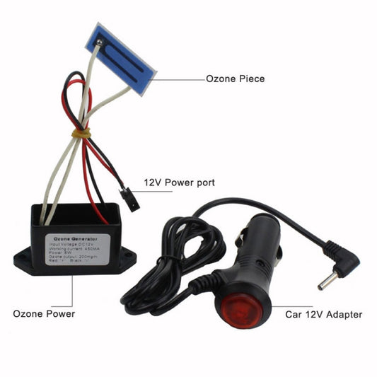 Car Ozone Generator DC12V 200mg Ceramic Plate Ozone Generator Accessory Ozonator by buy2fix