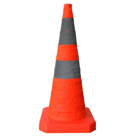 Lift Road Safety Road Cones with Warning Light Height: 70cm - Reflective Material by buy2fix | Online Shopping UK | buy2fix
