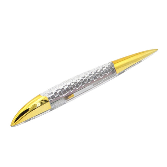 Car Solar Shark Gill Warning Lights Car Door Anti-collision Rear-end Collision LED Dlashing Lamp, Mode: Constant Bright + Flashing (Gold) - Warning Lights by buy2fix | Online Shopping UK | buy2fix